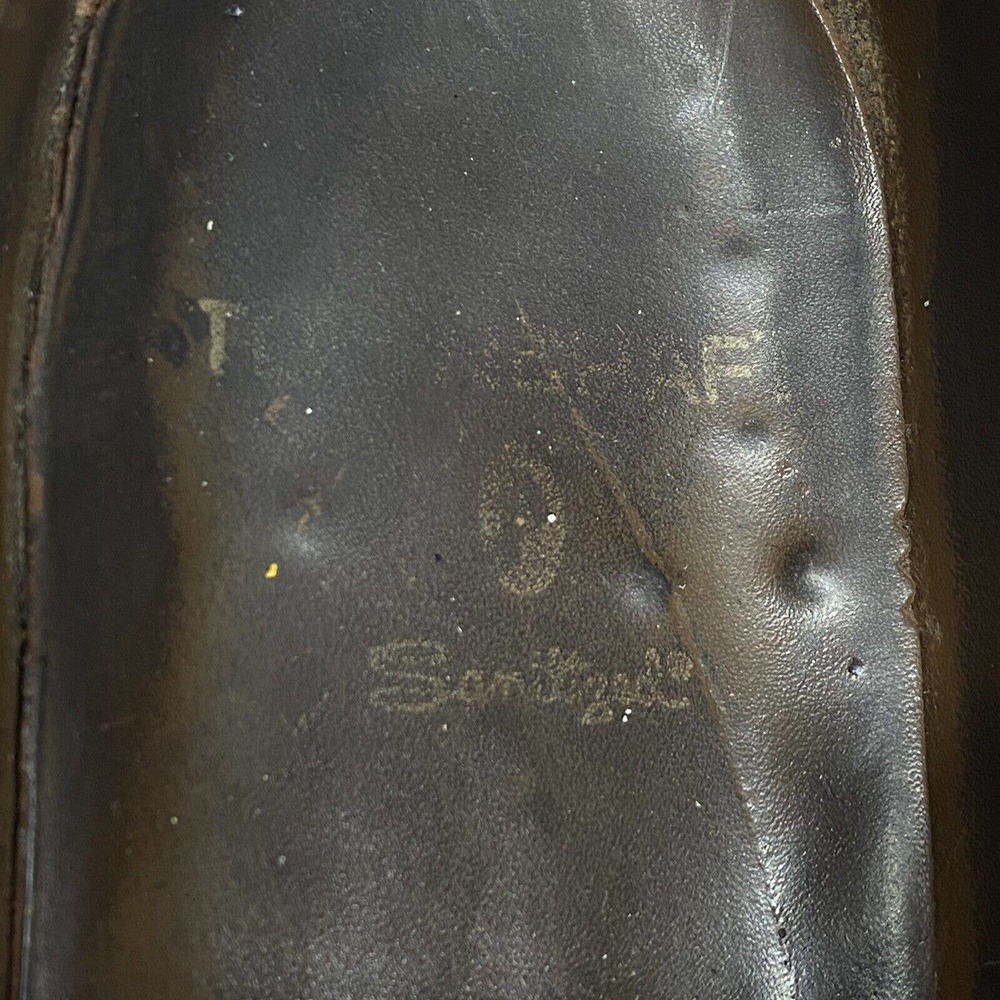 Vintage 70s Mens Towncraft Brown Leather Longwing Oxfords Size 10 D V-Cleat - Picture 12 of 13